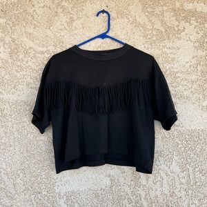 VINTAGE CROP FRINGE TEE